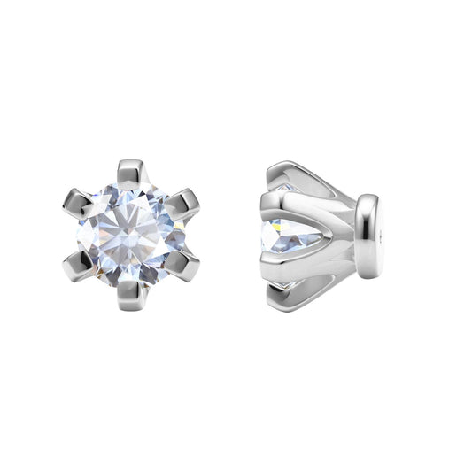 TIF85113553 six-claw round diamond earrings