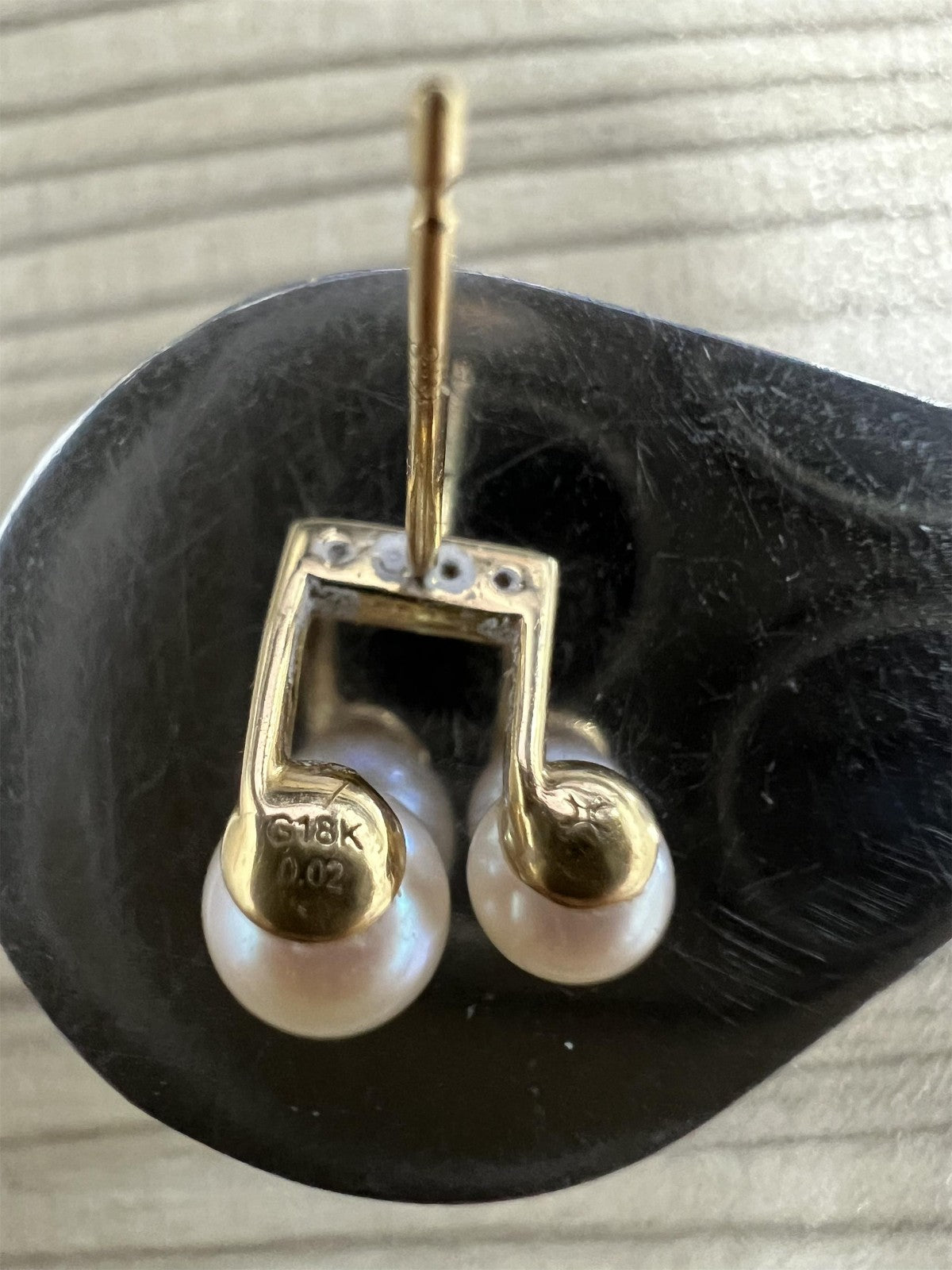 TSQ-E256226音符珍珠耳钉 客版