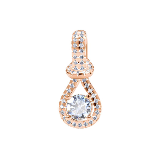 TIF57168609 twisted ribbon interlocking round diamond pendant