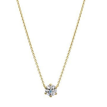 TIF60011650 six-claw single diamond tether chain pendant 0.5ct