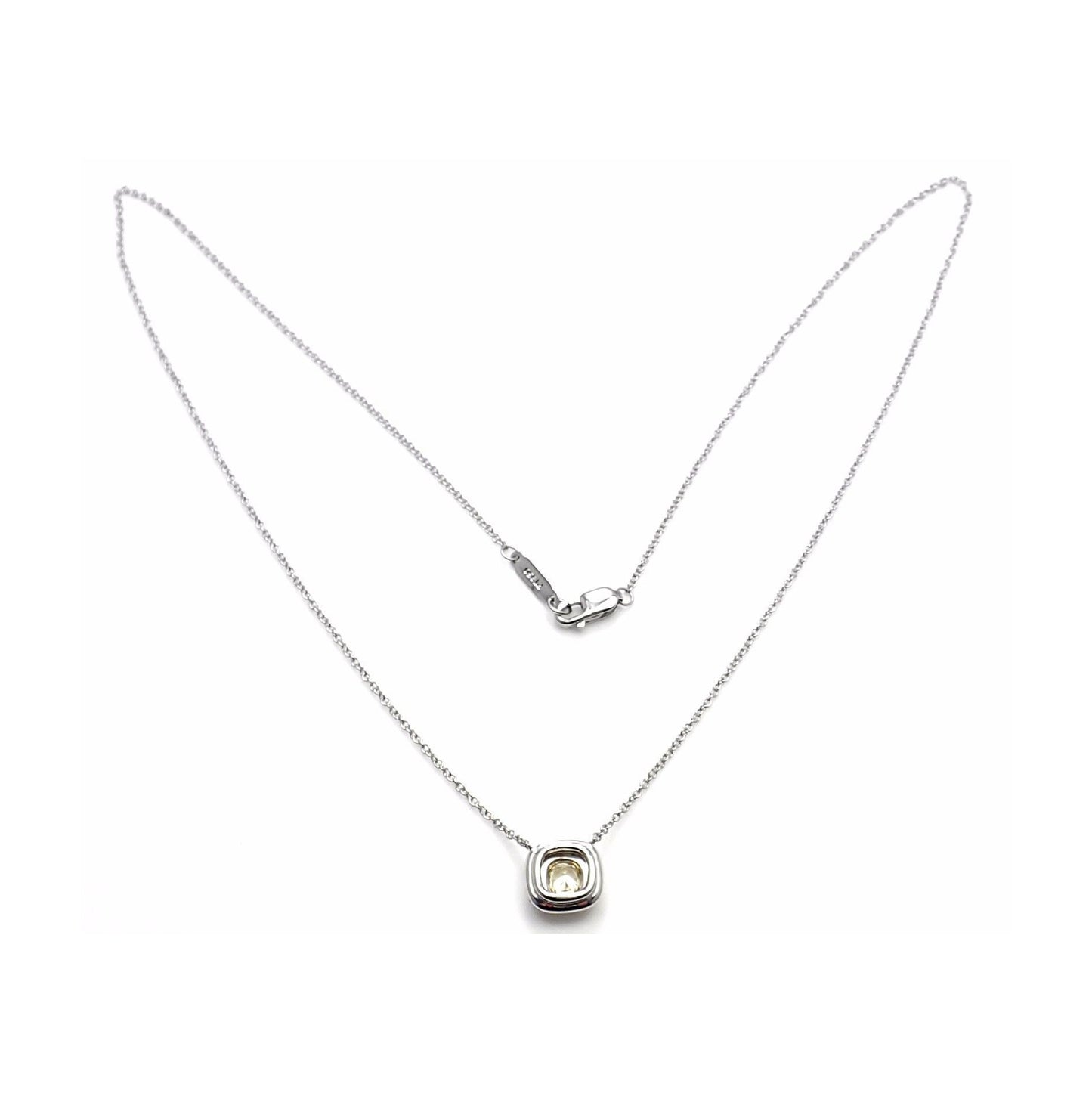 TIF72802878 pillow-shaped two-circle stone chain pendant