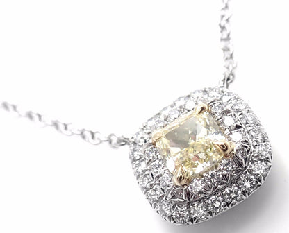 TIF72802878 pillow-shaped two-circle stone chain pendant