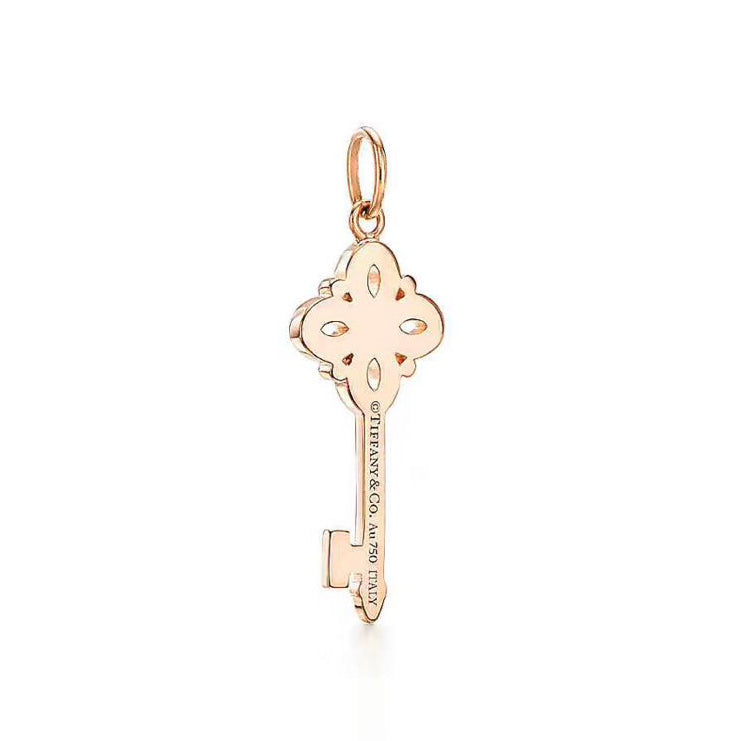 TIF62866942 full diamond four-leaf flower key pendant 1 inch