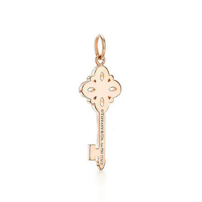 TIF62866942 full diamond four-leaf flower key pendant 1 inch