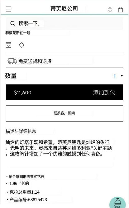 TIF-68825423马眼雪花钥匙胸针1.96寸