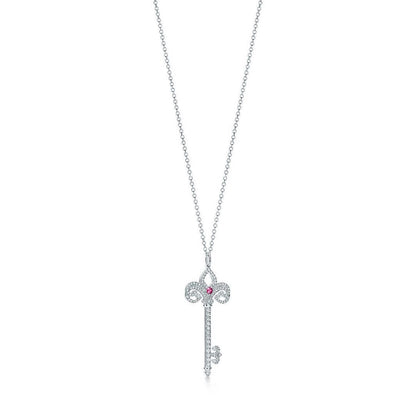 TIF60660018 full diamond ruby ​​iris firework key pendant 1.5 inches