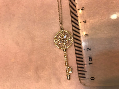 TIF60010986 full diamond Chinese knot horse eye key pendant 1.5 inches