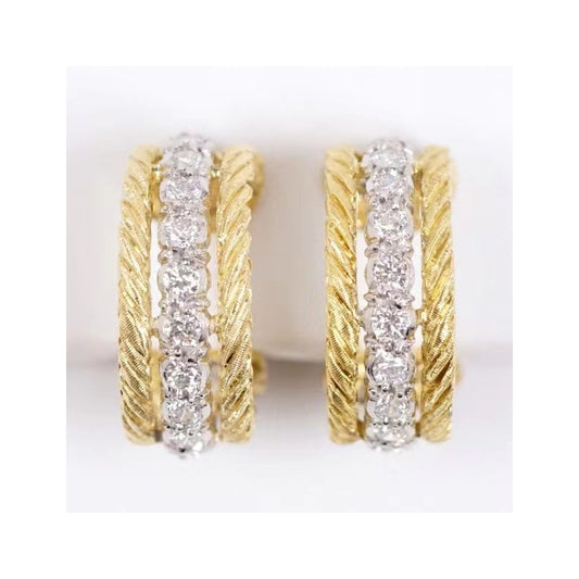 BQLT-EAR943442 hemp rope twisted rope braided color earrings
