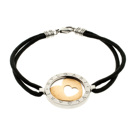 BGL-119543 Heart-shaped hollow round black bracelet 26MM