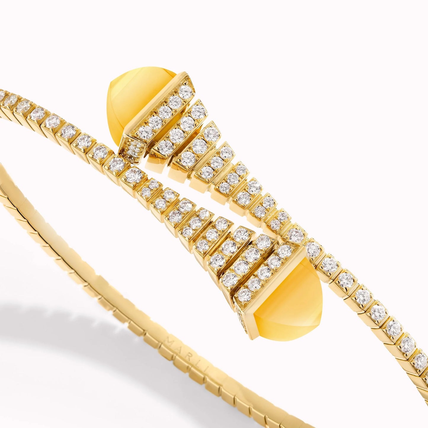 MR-CLEO-B27 agate cone full diamond bracelet