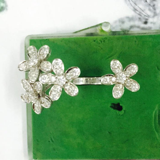 VCARB14500 guest version five-petal flower open ring 15#