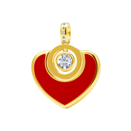 BGL-CL737202 Peach heart-shaped agate pendant