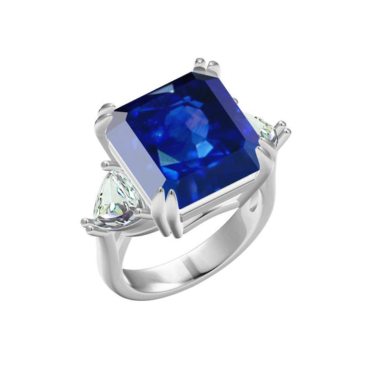 HW-9423343 four-claw emerald 1+2 ring