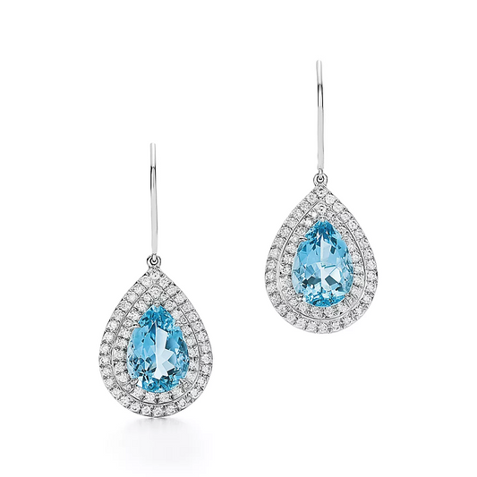 TIF-60572828两圈水滴围石耳环主石8X6X3.6mm