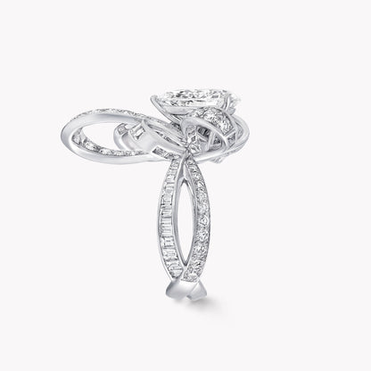 GLF-RGR617 bow-set T-square diamond ring 12.5#