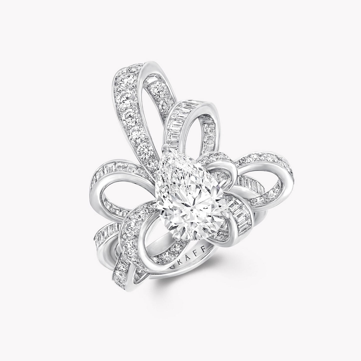GLF-RGR617 bow-set T-square diamond ring 12.5#