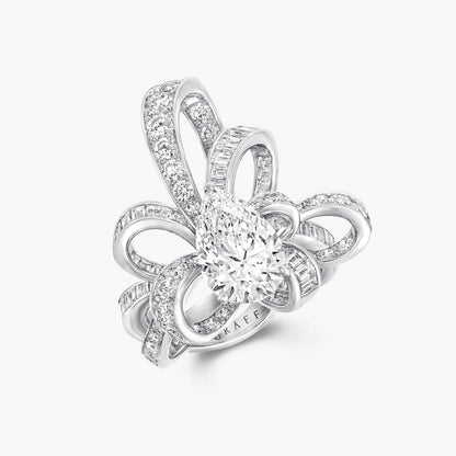 GLF-RGR617 bow-set T-square diamond ring 12.5#