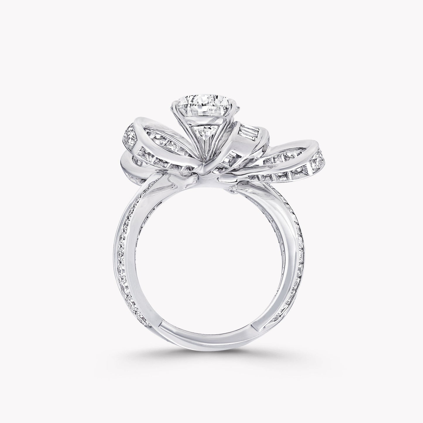 GLF-RGR617 bow-set T-square diamond ring 12.5#
