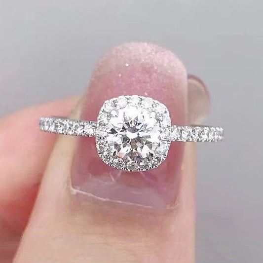 HW-4189455四爪枕形围石满钻直臂戒指0.3ct