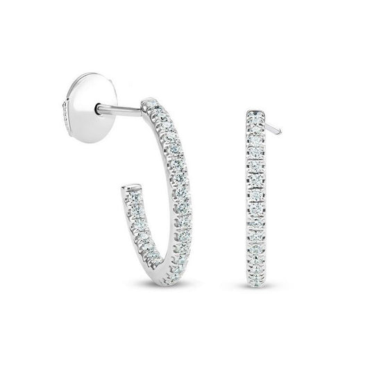 DBES-E102120 small imitation tiger mouth and claw inlaid C-shaped earrings