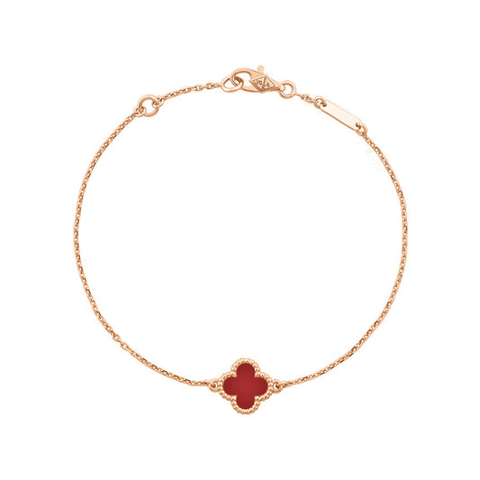 VCARF68802 approximately 9.5mm four-leaf clover bead bracelet