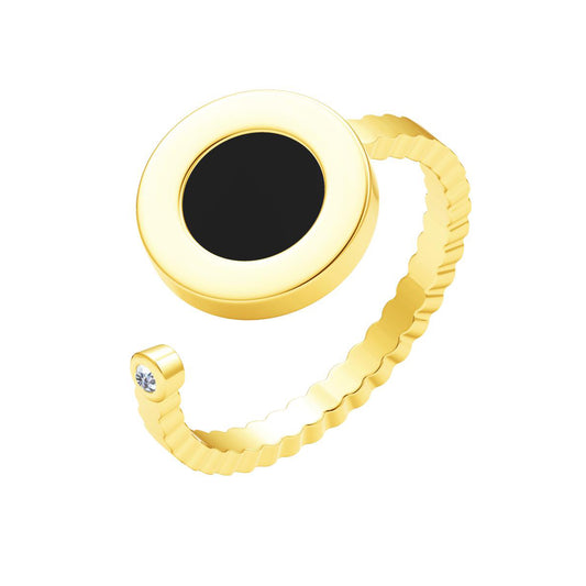 BGL-AN368432 Agate round open-shaped ring