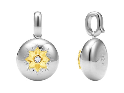 BQLT-PEN49813 round glossy flower bead pendant diamond flower