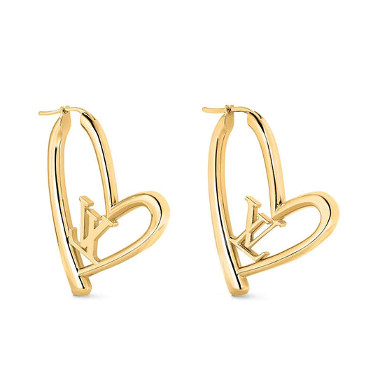 LV-M00464 heart-shaped large earrings