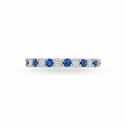 HW-WBSPRDS05SP05 round diamond mixed prong set ring bar ring