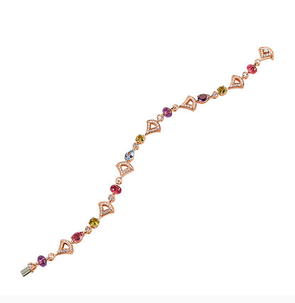 BGL-BR858405 colorful treasure hollow fan bracelet 178cm (four beads version)