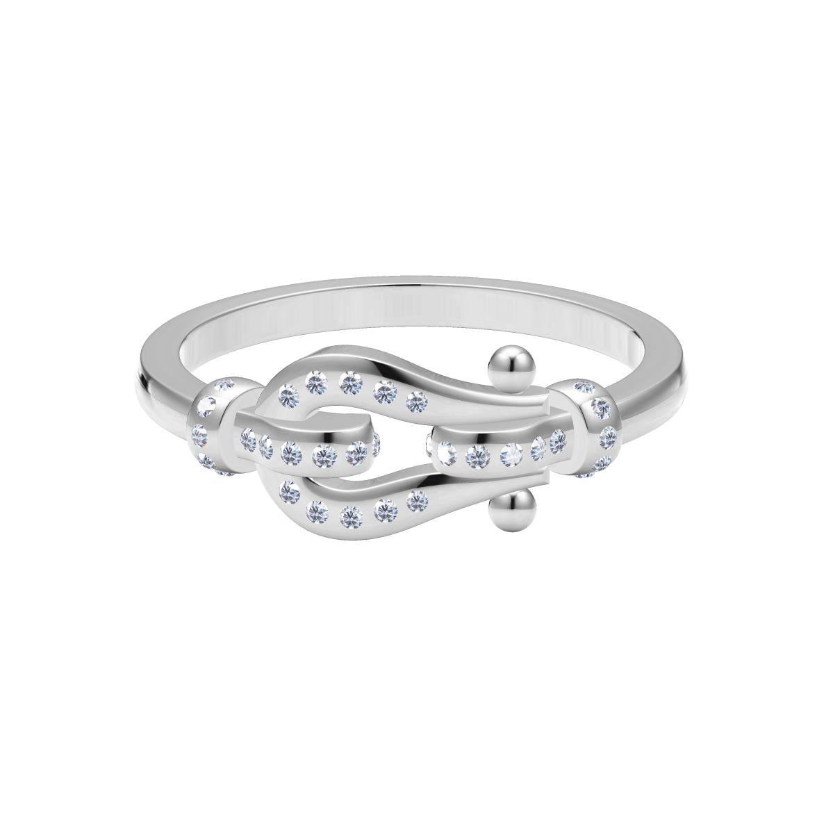 FLD-64481 Rope Buckle Horseshoe Ring