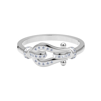 FLD-64481 Rope Buckle Horseshoe Ring