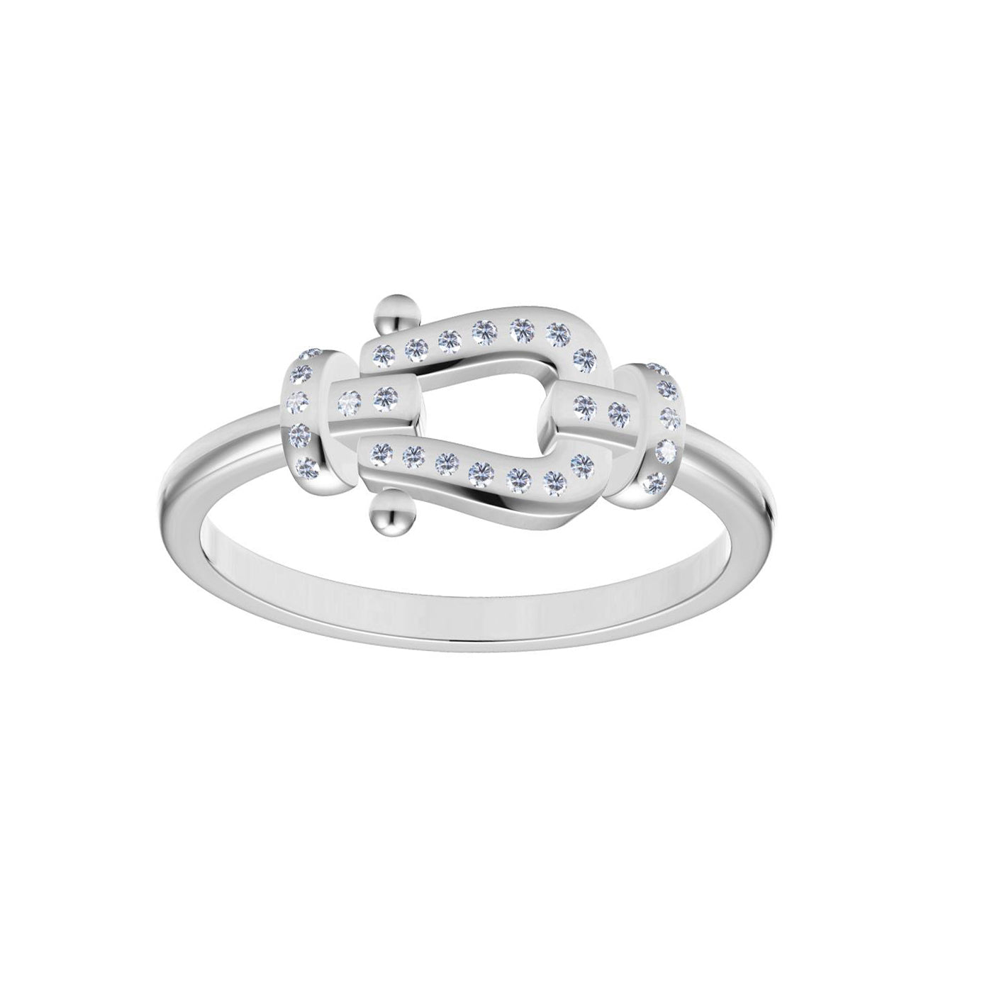 FLD-481613 Rope Buckle Horseshoe Ring
