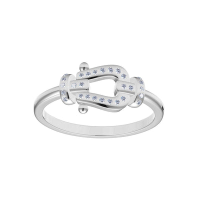 FLD-481613 Rope Buckle Horseshoe Ring