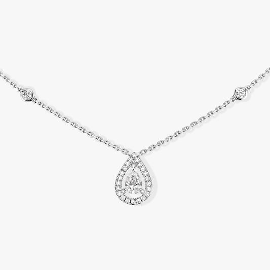 MSK-05224 water drop stone bolt chain pendant necklace