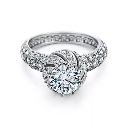 TIF25336216 full diamond bud xiaolongbao diamond ring