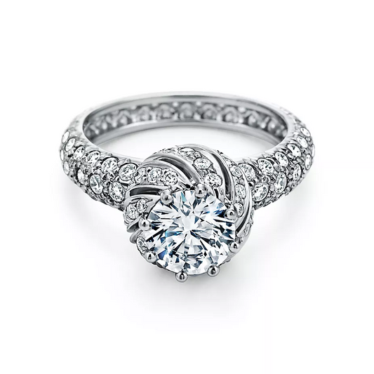 TIF25336216 full diamond bud xiaolongbao diamond ring