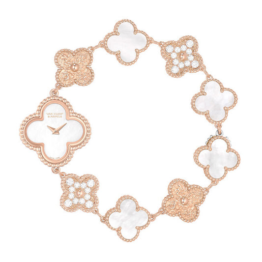 VCARO8SG00 four-leaf clover watch bracelet