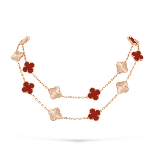 VCARP7RO00 four-leaf clover long necklace 20 pieces theme pattern