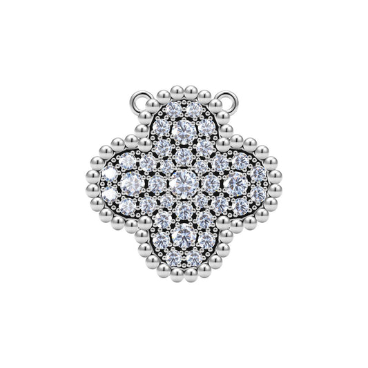 VCA31299348 15MM original four-leaf clover dense stone pendant