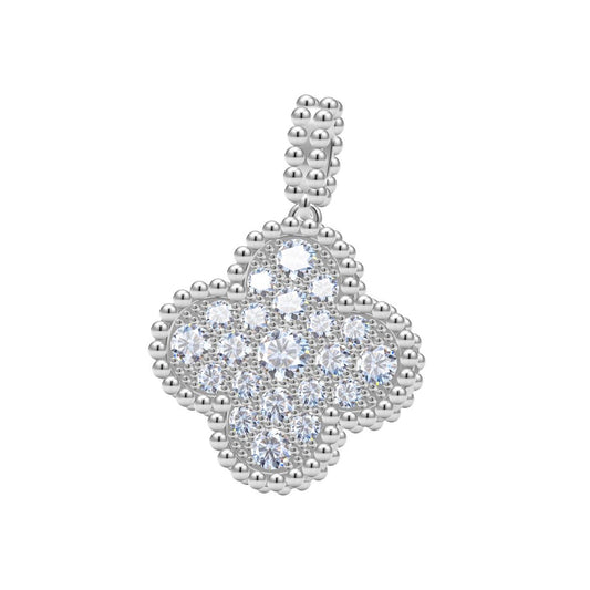 VCA27009668 15mm dense stone four-leaf clover pendant