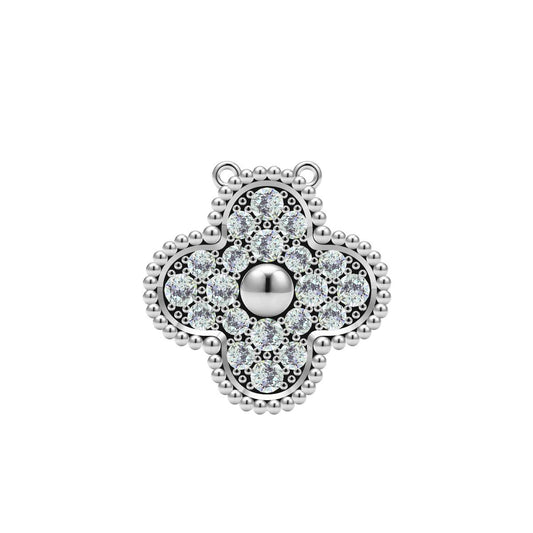 VCA76465378 20mm large middle light bead four-leaf clover pendant