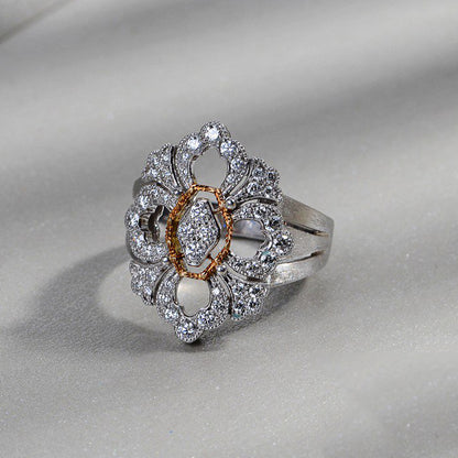 BQLT-JAURIN013198 European style four-leaf clover medium size ring 15#