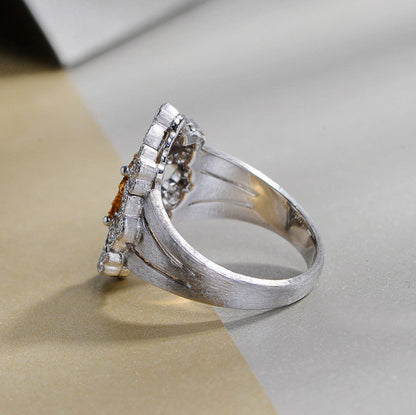 BQLT-JAURIN013198 European style four-leaf clover medium size ring 15#