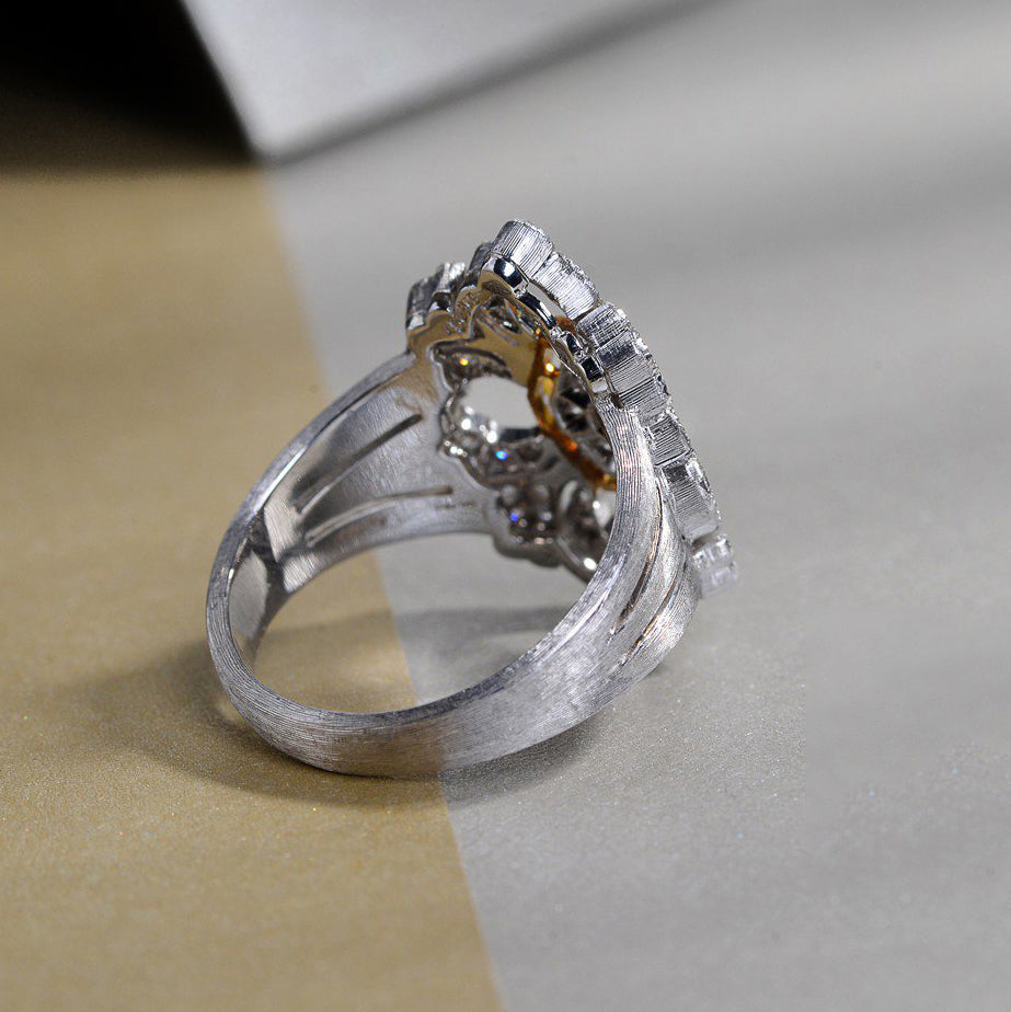 BQLT-JAURIN013198 European style four-leaf clover medium size ring 15#