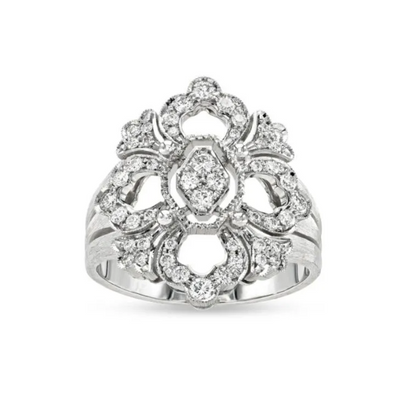 BQLT-JAURIN013198 European style four-leaf clover medium size ring 15#
