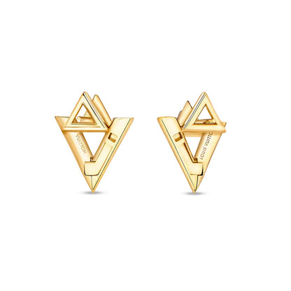 LV-Q06088三角形L+V组合分色耳钉客版