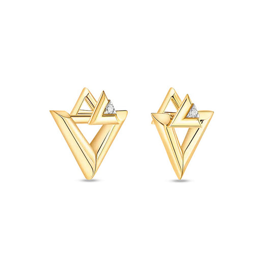 LV-Q06088三角形L+V组合分色耳钉客版