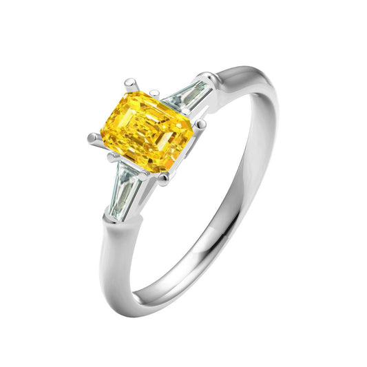 HW-PEC91224 octagonal square diamond ring 6.4X4.96X3.42 17#