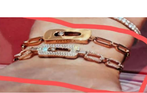 MSK-12185 single diamond movable light gold bracelet